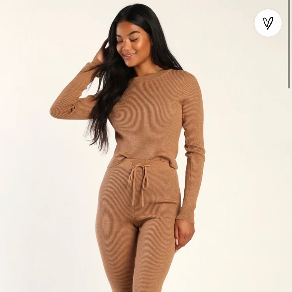 Lulus Come Get Cozy Light Brown Ribbed Knit Sweater Top